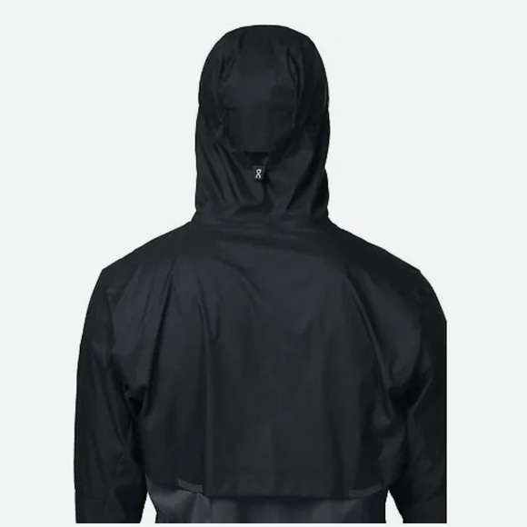 On Cloud Weather Jacket Lightweight Hooded, Black/Grey, Mens Size Medium - Picture 2 of 11